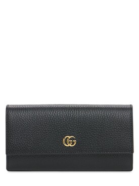 gg marmont leather continental wallet