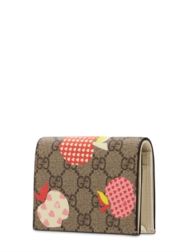 Gucci - Les pommes gg coated canvas wallet - Ebony/Multi | Luisaviaroma