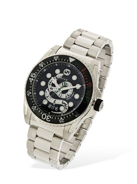 gucci dive black dial snake motif