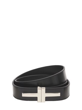 4cm double t leather belt - Tom Ford - men | Luisaviaroma