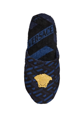 blue versace slippers