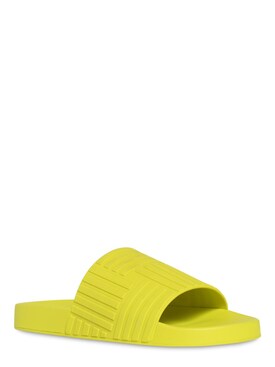 Bottega Veneta - Rubber slide sandals - Kiwi | Luisaviaroma