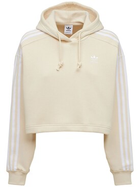 adidas cropped hoodie beige