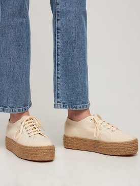 superga beige platform
