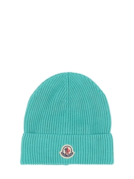 Moncler - Wool tricot beanie - Green 