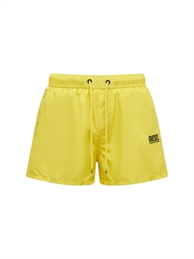 Diesel - Shorts mare in techno stampato - Giallo/Nero | Luisaviaroma