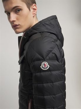 moncler black hooded jacket