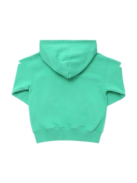 Off-White - Sudadera de algodón con capucha y cremallera - Verde |  Luisaviaroma