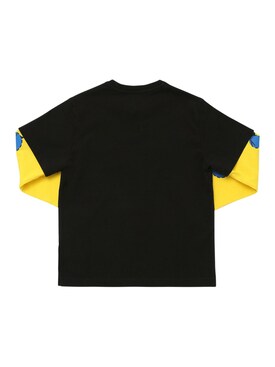 yellow and black off white shirt