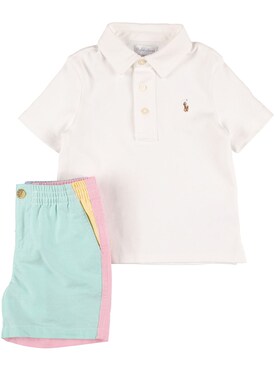 polo color block shorts