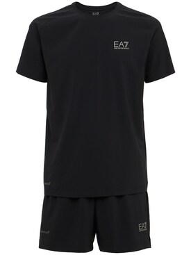 ea7 shorts black