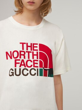 Gucci The North Face Printed Cotton T Shirt Sunlight Luisaviaroma