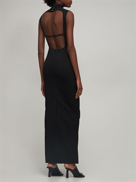 Jacquemus - Vestito midi la robe palmi stretch - Nero | Luisaviaroma