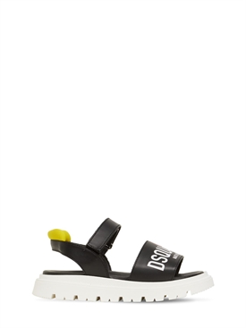 Dsquared2 - D2 dean\u0026dan strap leather sandals - Black | Luisaviaroma