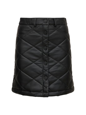 quilted down mini skirt