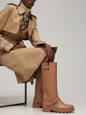 Jimmy Choo - Botas altas de goma 30mm - Camel | Luisaviaroma