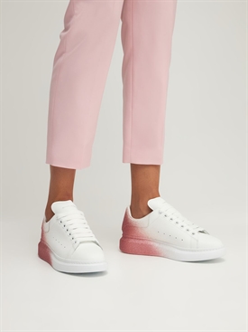 Alexander McQueen - 45mm leather sneakers - White/Pink | Luisaviaroma