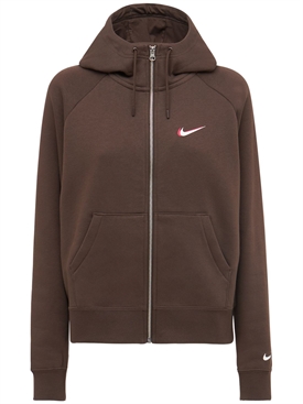 Nike - Sudadera corta de algodón con cremallera y capucha - Café |  Luisaviaroma