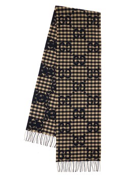 gucci check scarf