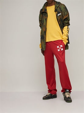 Single arrow slim nylon track pants 