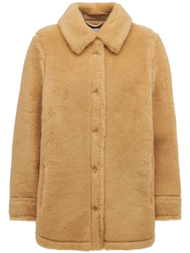 faux shearling jacket beige