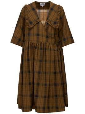 ganni beige dress