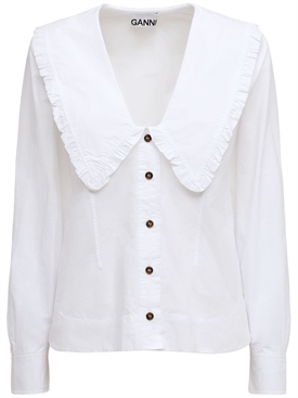 GANNI - Organic cotton poplin shirt 
