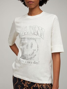 ganni smile tee