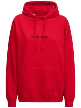 red designer sweatshirt