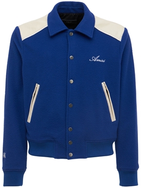Amiri - Logo wool blend varsity jacket 