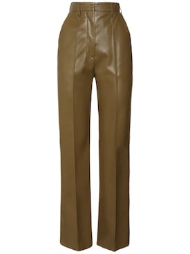 olive green faux leather pants