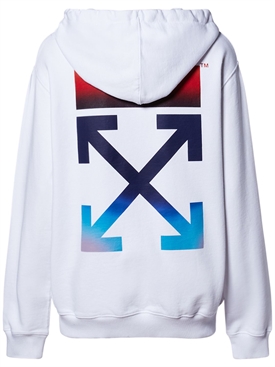 Off-White - Sudadera de jersey de algodón con capucha - Blanco |  Luisaviaroma