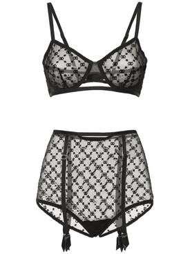 gucci lace underwear set