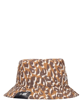 Cotton cheetah printed bucket hat 