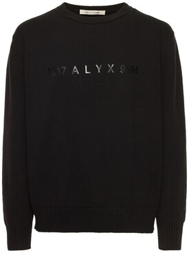 Logo cotton knit crewneck sweater - 1017 Alyx 9sm - Men | Luisaviaroma