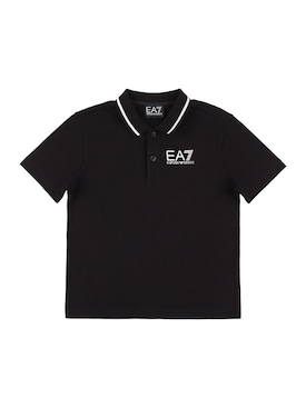 Vrijgevigheid Kosciuszko Samenpersen Logo cotton piqué polo shirt - Ea7 Emporio Armani - Boys | Luisaviaroma