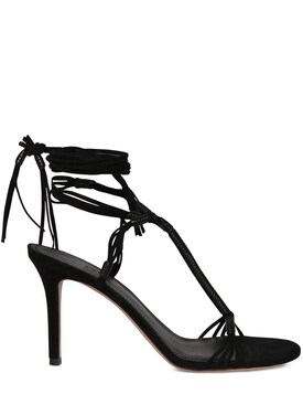 Isabel Marant: 85mm Arja-GD leather high heel sandals - Black - women_0 | Luisa Via Roma