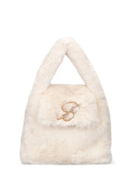 Blumarine Green Faux-Fur Bag