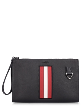 Bally - Makid coated leather pouch - Black | Luisaviaroma