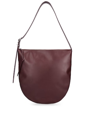 Jil Sander | Women Medium Moon Leather Shoulder Bag Plum Unique