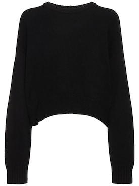 Loulou Studio: Bruzzi wool & cashmere sweater - Black - women_0 | Luisa Via Roma