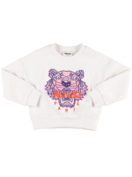 Embroidered cotton sweatshirt Kenzo Kids Girls Luisaviaroma