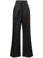 PANTALON LARGE À TAILLE DOUBLE - Noir