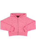 Cotton zip-up sweatshirt hoodie - Versace - Girls  | Luisaviaroma