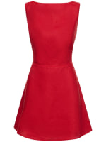 type of dresses with slits on both sides Simple Red Satin Spaghetti Straps Prom Dresses With Slit, Party Dresses,  MP787 main image 1