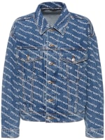 Alexander Wang ☆Game Logo デニムジャケット GAME LOGO JACKET IN DENIM in DEEP BLUE/WHITE | alexanderwang®