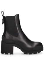80mm envile chelsea leather ankle boots - Moncler - Women | Luisaviaroma