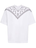 White Mini Bandana-print cotton shirt