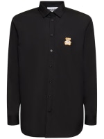 Embroidered cotton poplin shirt