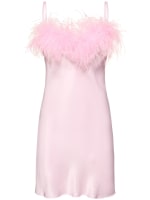Sleeper Boheme Feather-trimmed Top | Showroom M / Pink